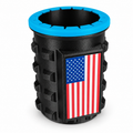 America Series Black Beverage Holders - Blue Top