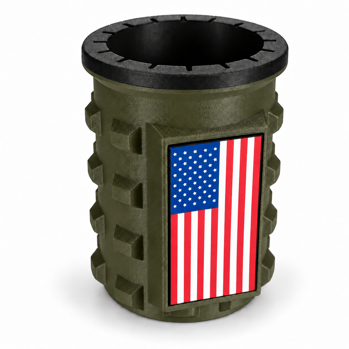 America Series Green Beverage Holders - Black Top