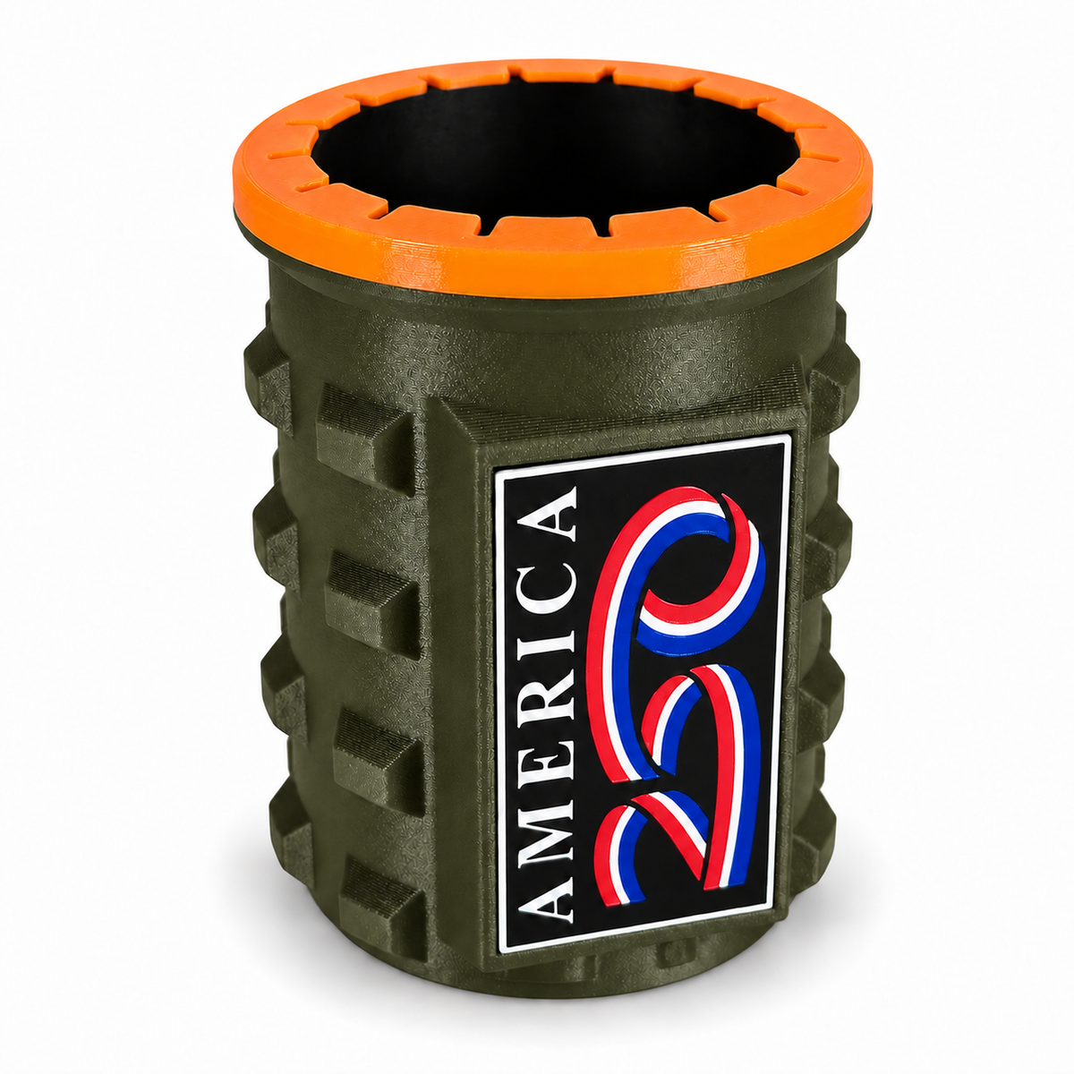 America Series Green Beverage Holders - Orange Top
