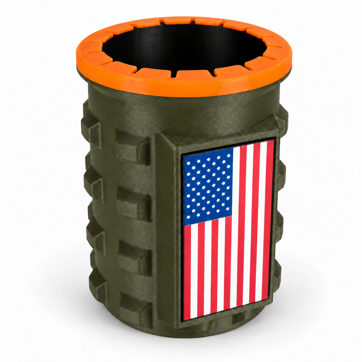 America Series Green Beverage Holders - Orange Top