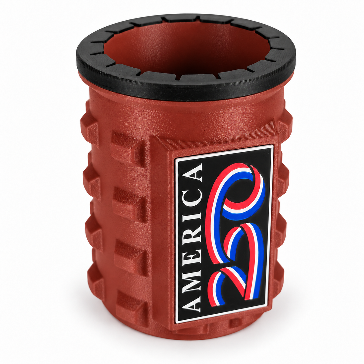 America Series Red Beverage Holders - Black Top